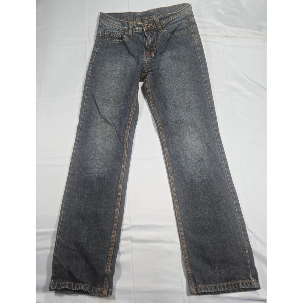 Buffalo David Bitton Boys Dark Wash Straight Leg Jeans Size 14 Blue Cotton